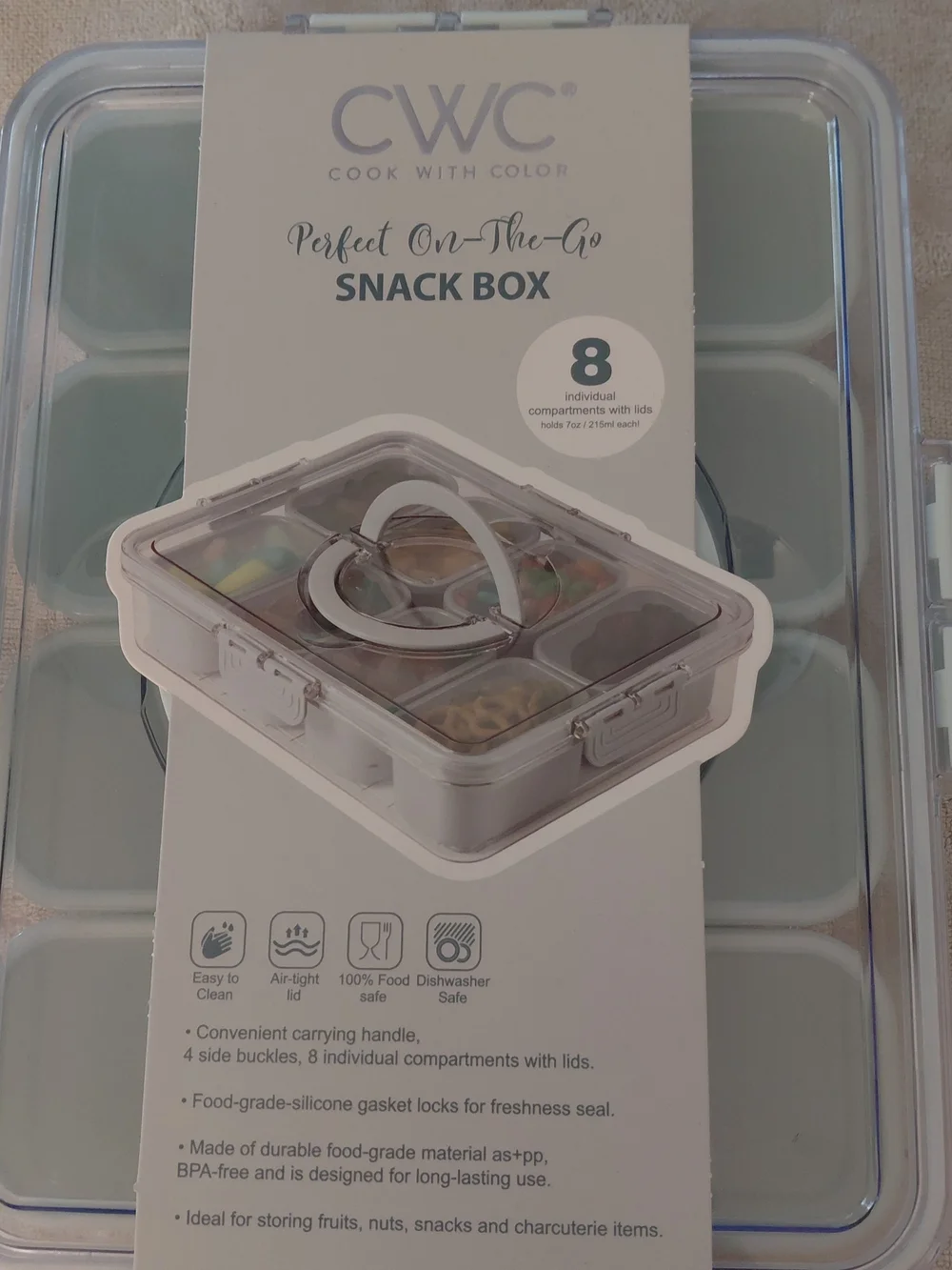 CWC Cooking With Color Storage Containers - Set of 2  White - Picture 3 of 11